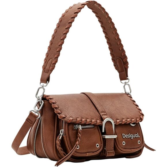 M Pockets Crossbody Bag Faux Leather Compact Travel Purse Adjustable Strap